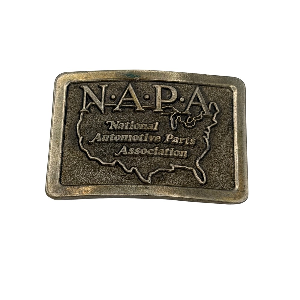 Vintage NAPA National Automotive Parts Association Belt Buckle Lewis Buckles USA
